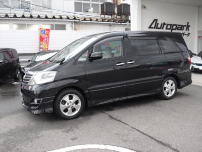 アルファード　新潟中古車　Ｗオートスライドドア　ＨＤＤナビ・フルセグ・ＤＶＤビデオ　ミラー一体ＥＴＣ　バックカメラ　本革アルカンターラコンビシート　ＨＩＤ　１７インチアルミ