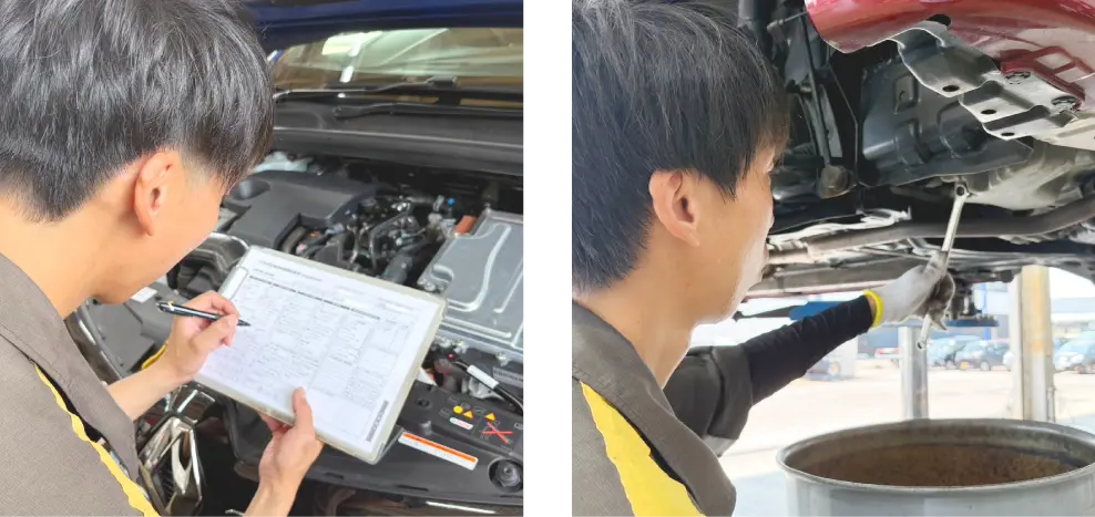 納車前の法定12ヶ月点検